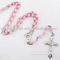 Pink color plastic beads rosary alibaba